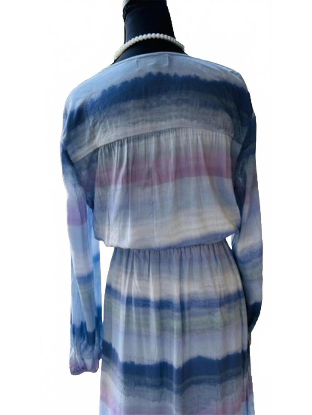 Cloth & Stone x Anthropologie Watercolor Tie Dye Rayon Maxi Dress M - Picture 4 of 7